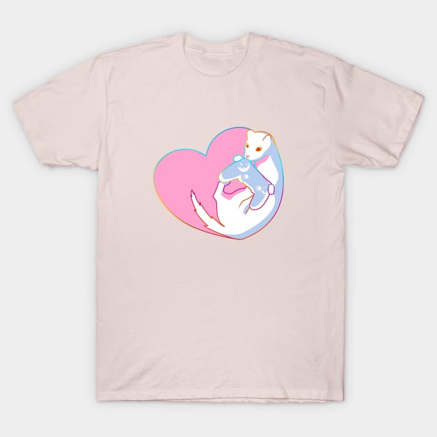 Pink Ferret Game T-Shirt by etherElric